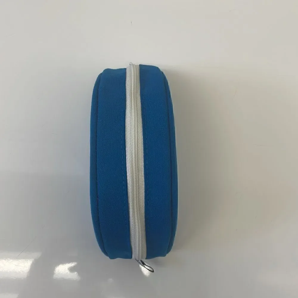 Oliver Peoples Blue Zippered Sunglasses Case with Cloth Dust-bag